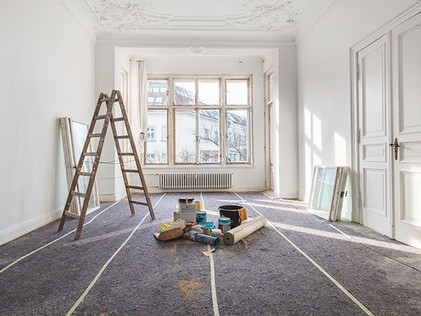Travaux de chantier pour la rénovation d'un salon Travaux de chantier pour la rénovation d'un salon