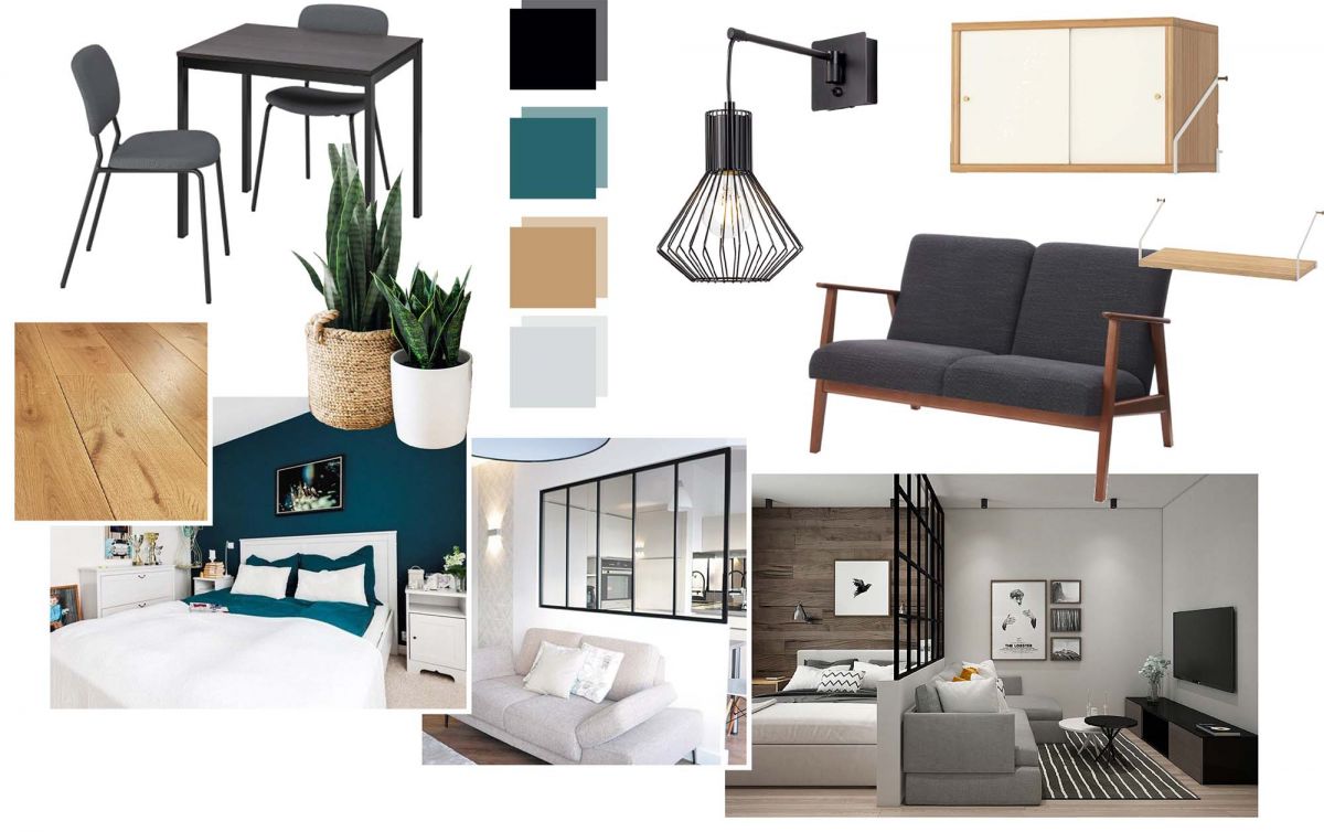Des planches tendance permettent de se projeter dans le nouvel aménagement intérieur. Des planches tendance permettent de se projeter dans le nouvel aménagement intérieur.